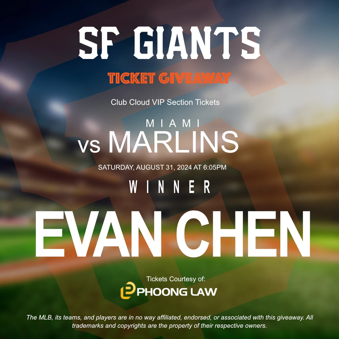 Giants Ticket Giveaway vs Marlins winner