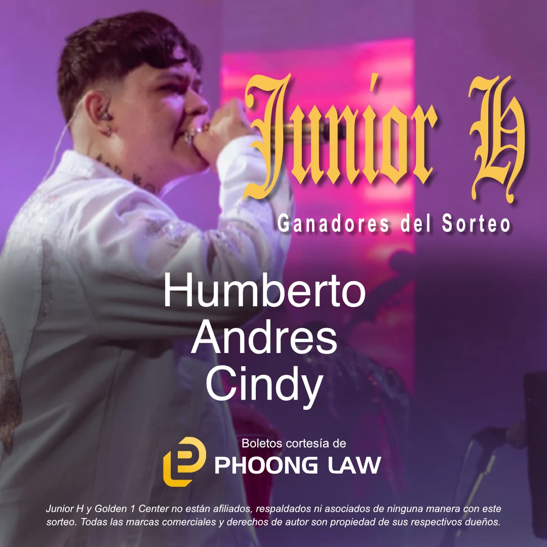 Sorteo Entradas Gratis de Junior H de ganadores