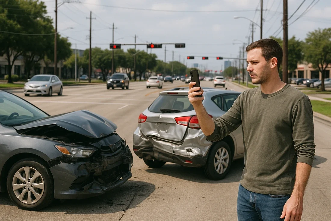 Qué hacer después de un accidente automovilístico en Houston sin perjudicar su reclamación por lesiones.